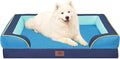 Comfort Expression Orthopedic Dog Bed for Large Dogs 36x27 Inch Waterproof Egg Crate Foam Large Pet Bed with Removable Bolsters Dog Couch with Washable Cover &amp Non-Slip Bottom New Jersey