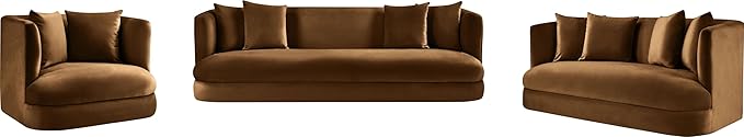 Meridian Furniture Alder Saddle Velvet Accent Chair