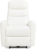 Jennifer Taylor Home Bloomy 35.5 Power Recliner High-Back Nursery Lounge Chair Chiffon White Boucle