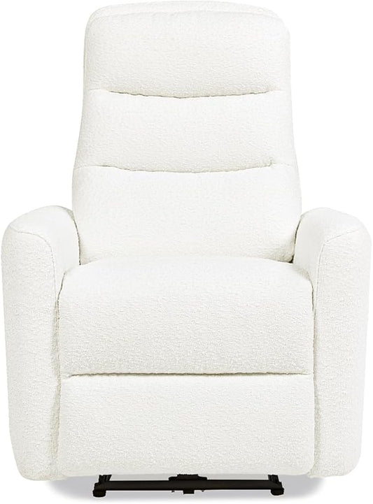 Jennifer Taylor Home Bloomy 35.5 Power Recliner High-Back Nursery Lounge Chair Chiffon White Boucle