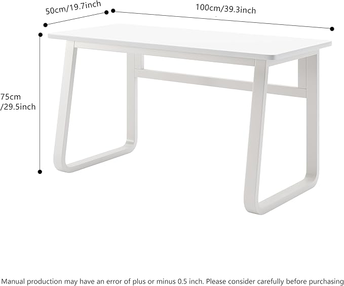 L39.3inch Computer Desk Modern Simple Style Desk for Home Office Small Writing Table Study Corner Work Desk for Bedroom
