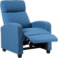 PayLessHere Recliner Chair Single Reclining Sofa Home Theater Seating with Lumbar Support and Padded Backrest for Living Room and Bedroom (Fabric Blue)