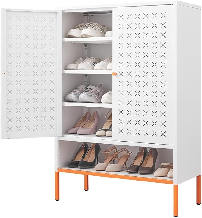 Suitable for Steel Storage cabinets in Living Rooms Kitchens and bedrooms and Office File Cabinet 2 Movable partitions (Hua-White)