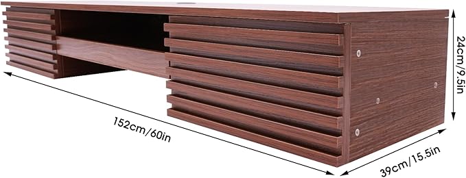 Wall Mounted Desk Floating Computer Desk with 2 Pull Out Drawers Wall Mount Office Desk Wall Mount Table Laptop Computer Writing Study Table for Living Room Bedroom Office (Brown)