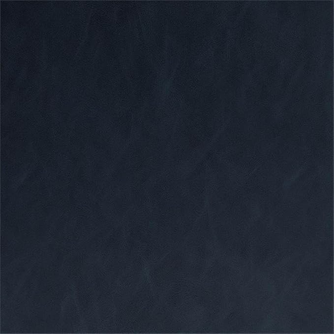 Pemberly Row Stationary Arm Chair Navy Blue Faux Leather Upholstery Solid Wood Frame Bronze Metal Legs High Density Foam Cushions Modern Accent Chair for Living Room or Office Use