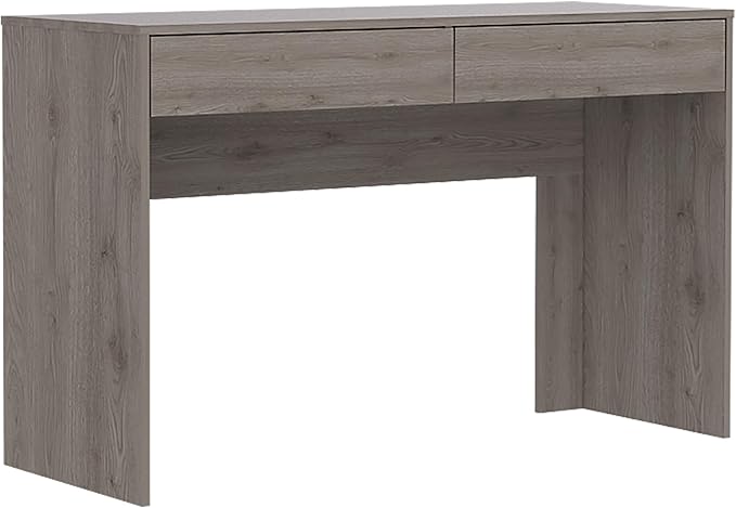 Penau Tampa Computer Desk with 2 Drawers Spacious Work Surface Beige Finish Ideal for Home Office 47.32W x 17.71D Inches