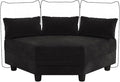 LLappuil Extra Large Hexagon Seat for Modular Sectional Sofa with Hidden Storage Carton C Only Compatible for Carton D Black Chenille | Tool Free Assembly Flexible Layouts