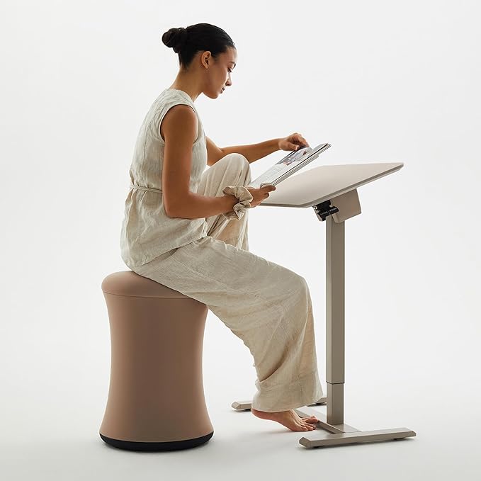 TopJob AnyDesk Nest Pro Sit Standing Desk Portable Folding Stand Desk with Hidden Wheels Computer Workstations Home Use Couch Side Table Bedside Table Kitchen Prep Table Cordless (Mist)
