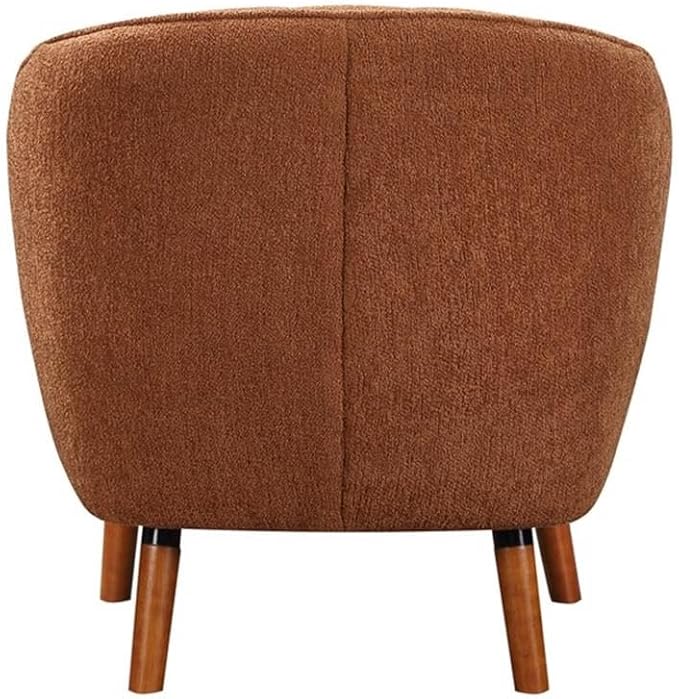 Lexicon Cutler Fabric Upholstered Accent Chair in Rust