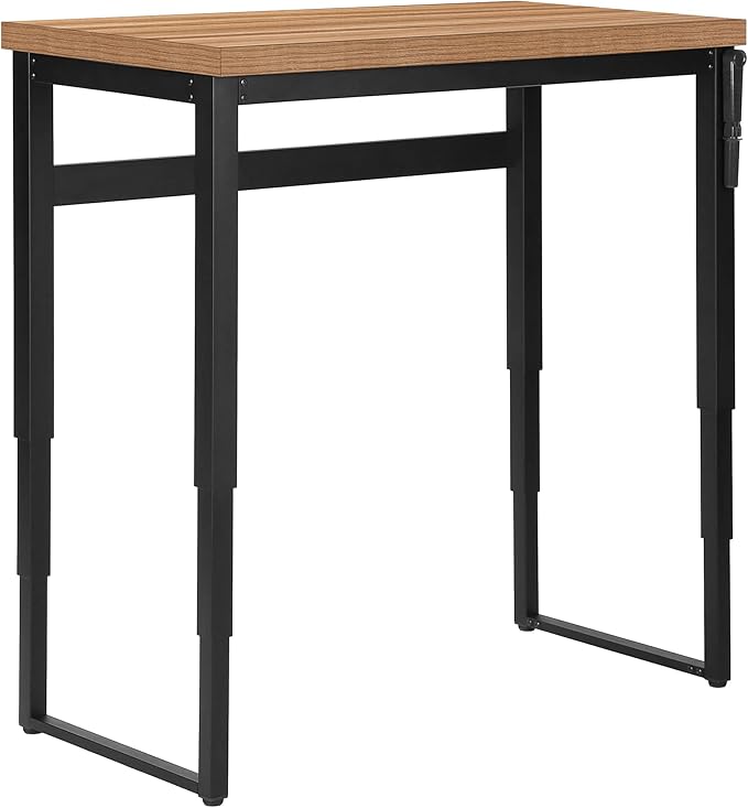 Monarch specialties I 7677 Computer Desk Home Office Standing Adjustable 48 L Work Laptop Metal Laminate Brown Black Contemporary Modern