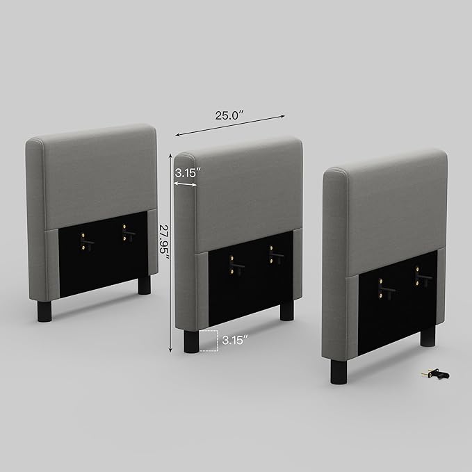 Belffin Modular Sectional Sofa Armrest Backrest Module for Sectional Couch Side Part Armrest/Backrest (Set of 3) Grey