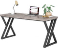 LITTLE TREE 55 Inch Large Simple Industrial Computer Desk Study Writing Table Home Office WorkstationGrey