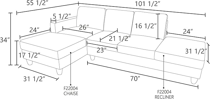 L Shape 2-Piece Home Modular Sectional Sofa Comfy Cozy Corner Sofas Small Fabric Couch with Pillow for Modern Living Room/Bedroom/Office/Apartment Lake-Green Calico
