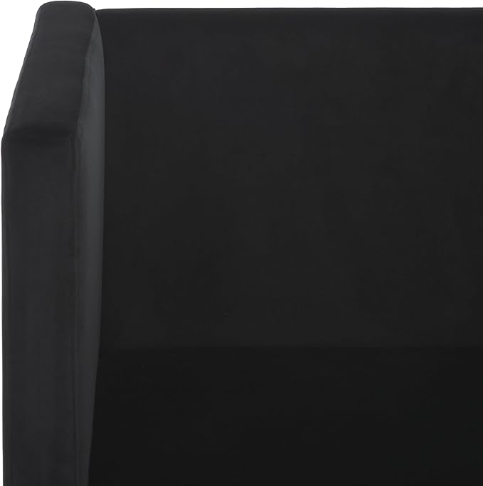 SAFAVIEH Home Collection Gisle Modern Black Velvet Accent Chair (Fully Assembled)