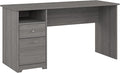 Bush Home Cabot 60W Computer Desk with Drawers in Modern Gray Workstation and File Storage Desktop with Organization Solutions for Home Office