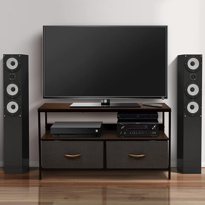 Sorbus TV Stand Dresser with 2 Drawers - Television Riser Chest with Storage - Bedroom Living Room Closet &amp Dorm Furniture