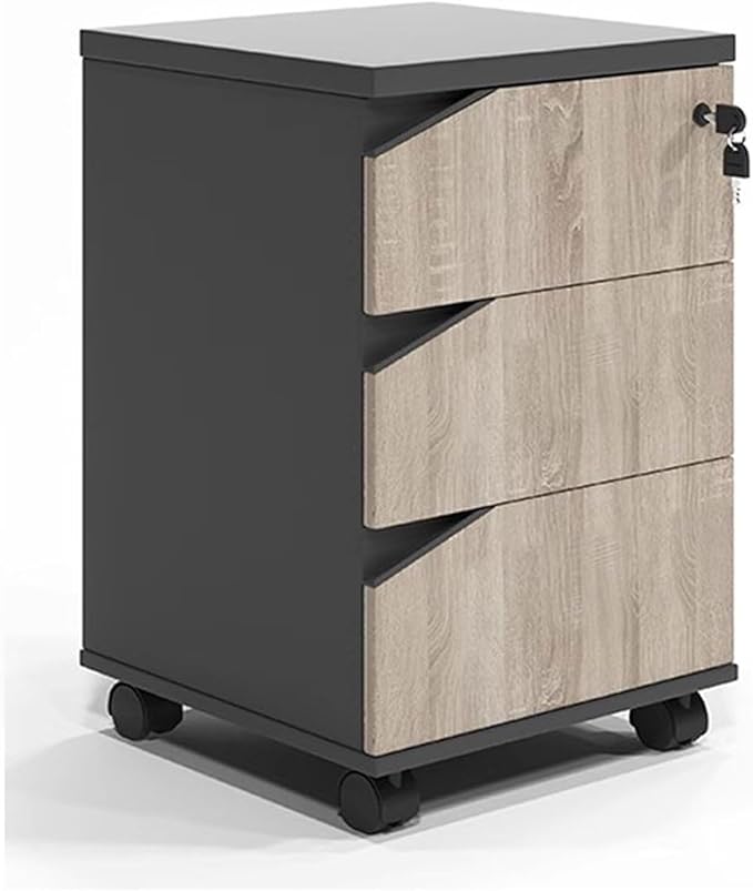 File Cabinet Under Desk Lockable Office Storage Cabinets(B)