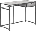 Computer Desk Home Office Laptop Storage Drawer 42 l Work Grey Laminate Black Metal Contemporary Modern