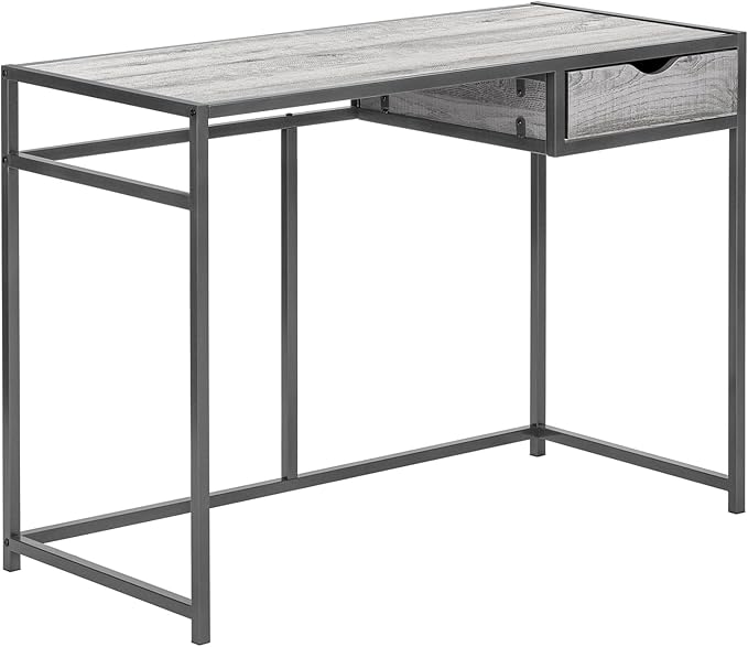 Monarch Specialties I 7217 Computer Desk Home Office Laptop Storage Drawer 42 L Work Metal Laminate Grey Contemporary Modern
