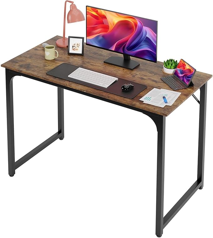 PayLessHere Computer Desk 40'' Modern Writing Desk Simple Study Table Industrial Office Desk Sturdy Laptop Table for Home Office Vintage