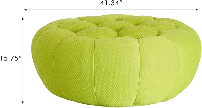 WJShome Bubble Couch42 Modern Curved Sofa Morden Lazy Floor Sofa Memory Foam Bean Bag Floor Couch Lounge Chair for Living Room Office Apartment (Lemon Green)