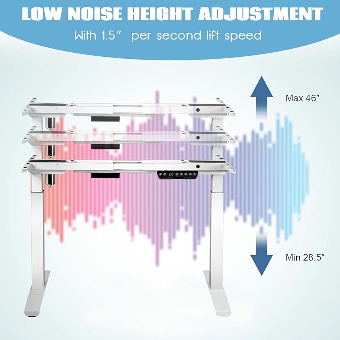 Tangkula Electric Standing Desk Frame Height &amp Width Adjustable Motorized Sit Stand Desk Base Ergonomic Single Motor Stand Up Workstation w/Memory Controller Standing Desk Legs