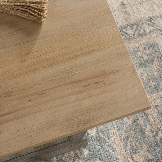 Sauder Sonnet Springs Engineered Wood L-Shaped Desk in Pebble Pine