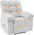 Manual Recliner Chair with Massage &amp Heating for Adults 150° Oversized Recliner Featuring Extra Wide Plush Seat Soft Overstuffed Design for Living Room and Bedroom
