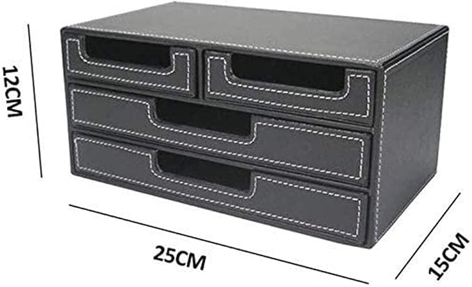 Home Office Office Supplies Organizer Desktop Leather Multifunctional File Organizer Drawer File Cabinet