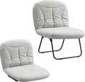 Furniliving 3 in 1 Folding Chair Foldable Floor Chair for Reading Lounging &amp Gaming Portable Camping Chair with Metal Frame Comfy Accent Chair Indoor Reading Chair for Living Room PU (Grey)