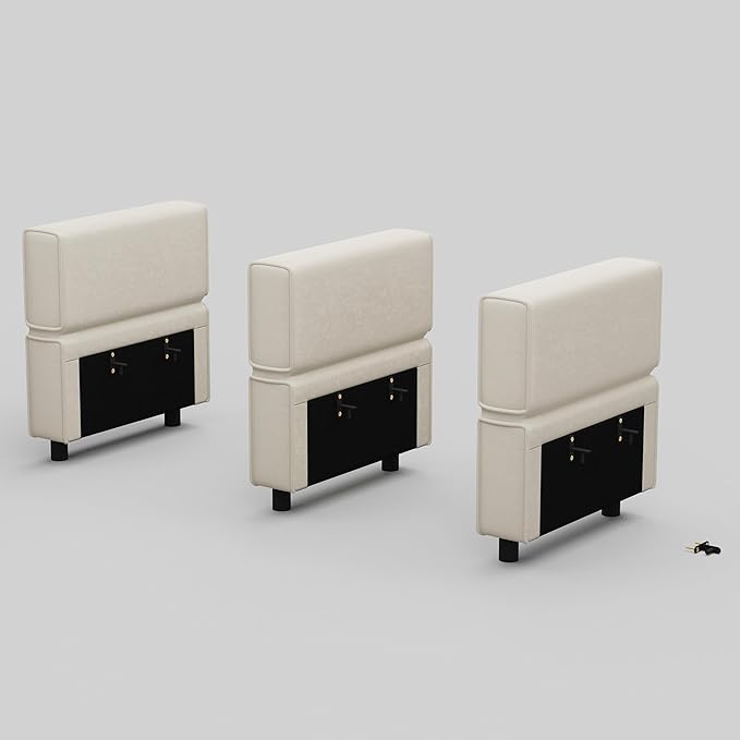 Belffin Modular Sectional Sofa Armrest Backrest Module for Sectional Couch Side Part Armrest/Backrest (Set of 3) Velvet Grey