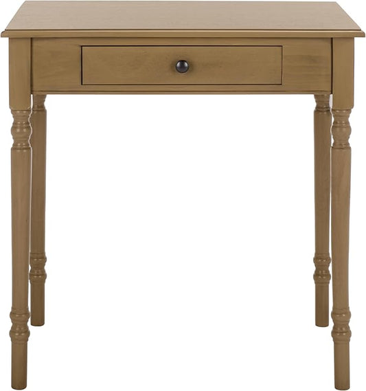SAFAVIEH Home Collection – Arina Desert Brown Writing Desk 1-Drawer Traditional Desk Classic Home Office Design (DSK5710H)