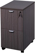 Office Products Driftwood Mobile Pedestal File Cabinet Modern Storage Solution with Lockable Drawers Compact Filing Drawers for Workspace Organization