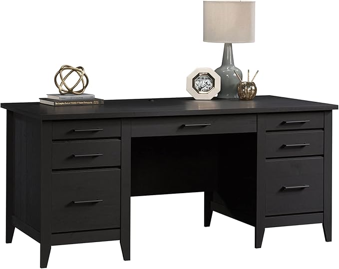 Sauder® Summit Station 66W Executive Computer Desk Raven Oak