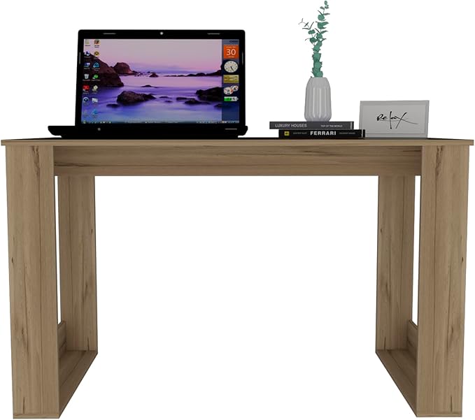 Penau Spacious Writing Computer Desk Ergonomic Design Easy Assembly Modern Industrial Style Perfect for Home Office