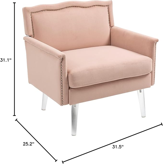 Accent ChairLiving Room Chair Leisure Single Sofa with Acrylic feet