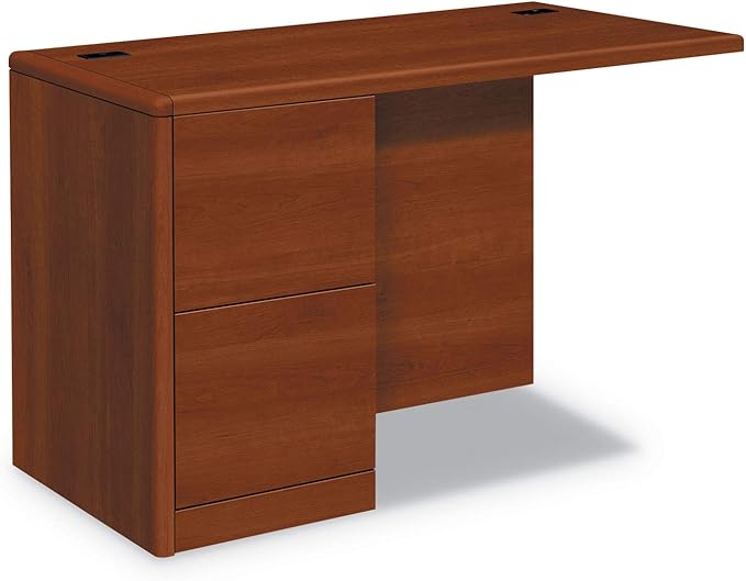 HON 10700 Series Full Left Pedestal Return 48W X 24D X 29.5H Cognac