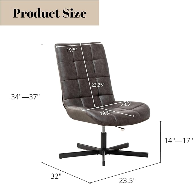 Roundhill Furniture Arlena Faux Leather Tufted Swivel Accent Chair Brown