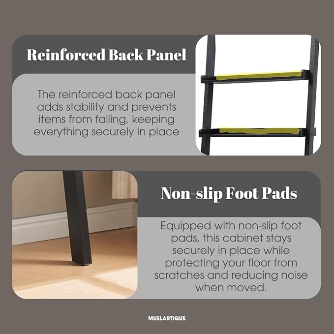 Ladder Desk with Drawer and Shelves Modern Home Office Desk with Bookcase Design Compact Writing Table Workspace for Small Spaces Handleless Design