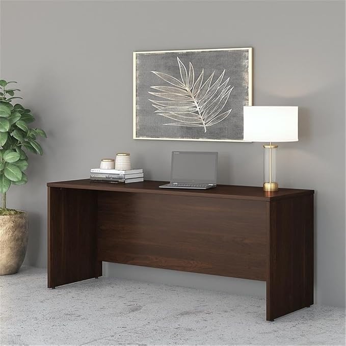 Bush Business Furniture Studio C 72-inch W Credenza Desk Black Walnut (SCD372BW-Z)