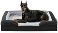 FURTIME Orthopedic Dog Bed for Extra Large Dogs - XL Plus Waterproof Dog Sofa Beds Supportive Foam Pet Couch Bed with Removable Washable Cover Waterproof Lining and Nonskid Bottom Black