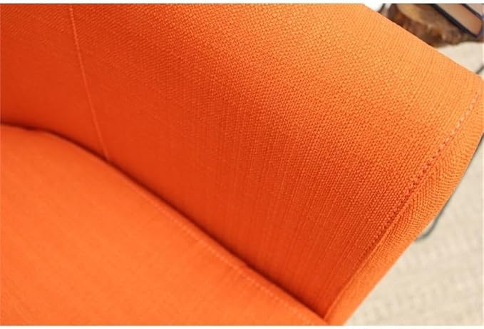 Pemberly Row Traditional Fabric Club Chair 17.5 Seat Height Polyester Upholstery Orange Finish Durable Construction Padded Seat Accent Chair for Living Room or Bedroom