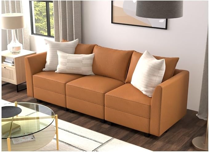 Naomi Home Elizabeth Modern DIY Collection Caramel/Air Leather/Sofa