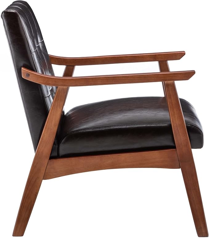 Convenience Concepts Take a Seat Natalie Accent Chair Espresso Faux Leather/Espresso