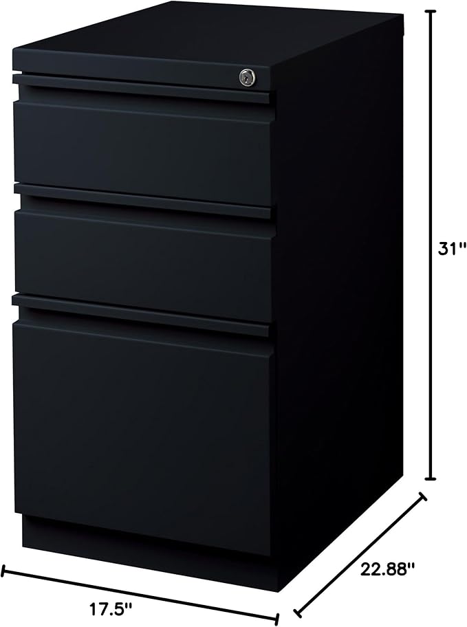 Lorell LLR49521 Mobile File Pedestal Black