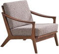 Acme Furniture Lide Upholstered Fabric &amp Wood Accent Chair in Brown