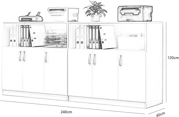 Filing Cabinet for Home &amp Office Versatile File Storage Solution Space Saving Partition Cabinets(A)
