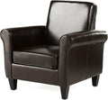 Christopher Knight Home Freemont Leather Club Chair Chocolate Brown