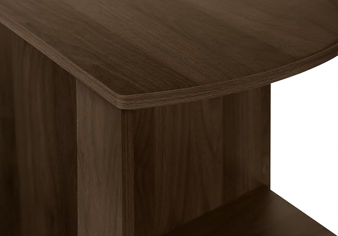 Computer Desk Home Office Corner Storage Shelves 48 l L Shape Work Laptop Brown Laminate Contemporary Modern