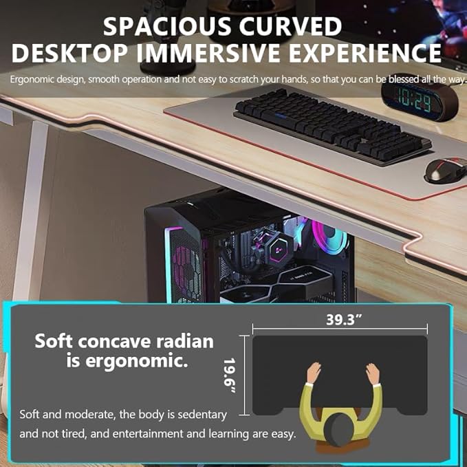 Gaming Desk Computer Writing Table Student Art Modren Simple Style PC Wood Suitable Portable Desk for Home Office
